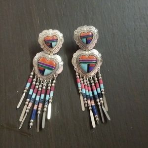 Navajo southwest sterling silver earrings